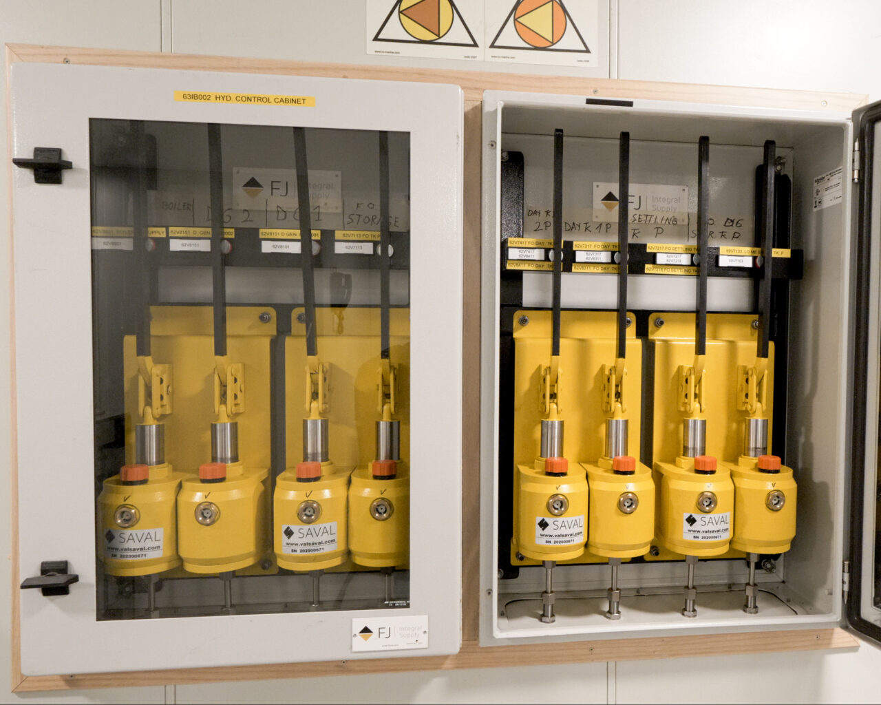 quick closing valves system installed at blue eagle