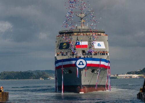 Botadura buque LPD-93 Magallanes ASMAR Talcahuano Armada Chile